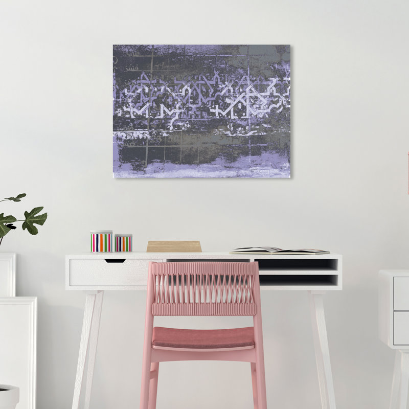 Foehr Numerica violet sur toile, H 20 po x l 24 po x P 0,8 po