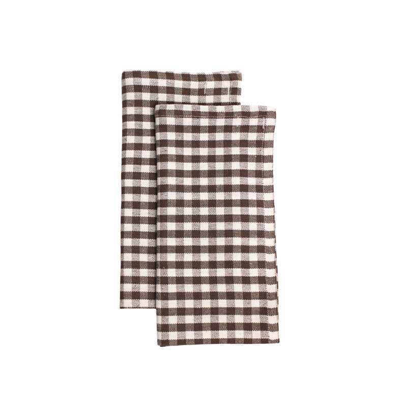 Serviette chocolat Vichy