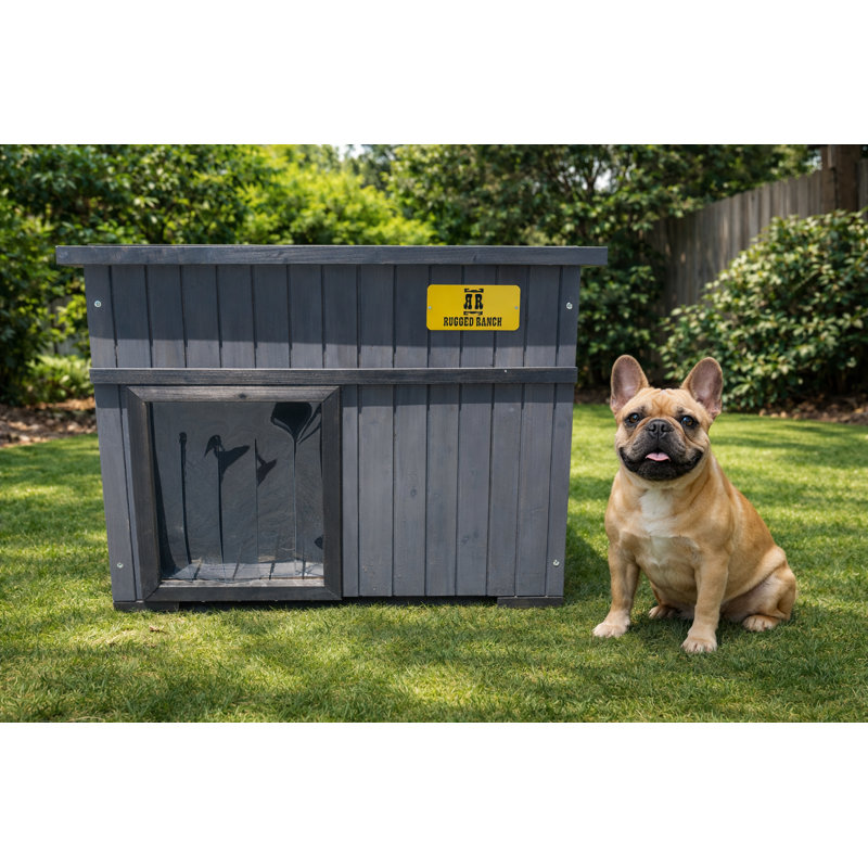 Rugged Ranch Large Doghouse Gray/Black