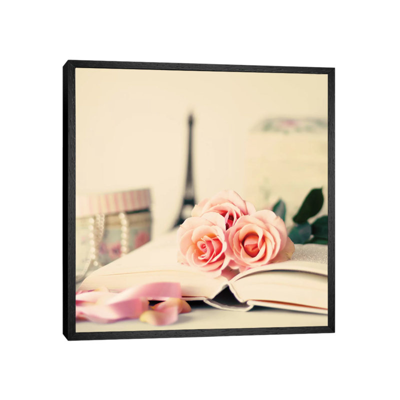 French Decors by Caroline Mint - Print on Canvas, 45.72 cm H x 45.72 cm W, Black Framed