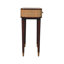 Console Belmont en bois avec bordure en rotin, 2 tiroirs, marron