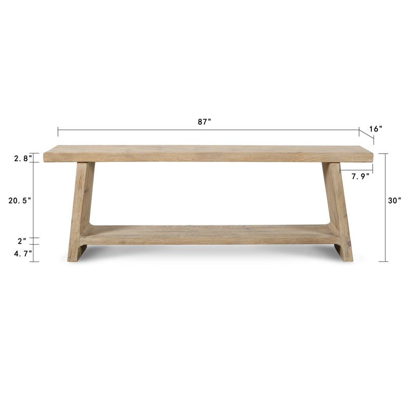 Ravenna 87'' W Solid Wood Console Table