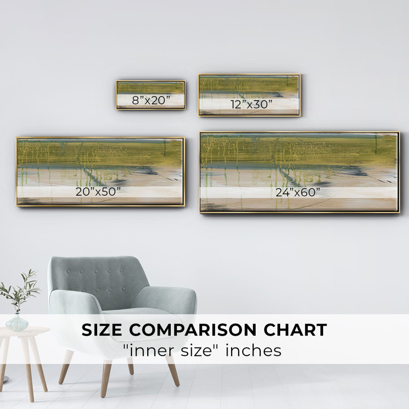 Aquatic Reflections I- Framed Canvas, 8" H x 20" W