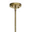 Suspension Kichler Everly en laiton naturel de 38,7 cm (15,25 po) à une lumière avec abat-jour transparent en forme de larme-1254475800-1254441226-1215380878