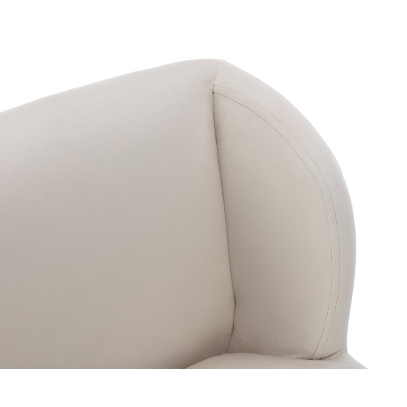 Tabouret de comptoir 26 po Nehamiah, Or, Crème