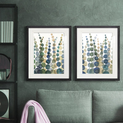 «Pompom Botanical I», reproduction encadrée de qualité supérieure, prête à être accrochée