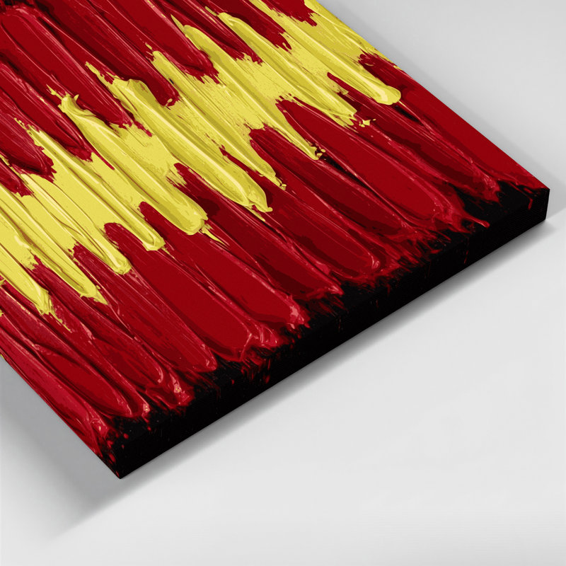 Neo Expressionism 3 Red Canvas Wall Art