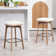 Tabouret de comptoir pivotant rembourré Oliviah