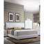Grand lit Lorimar en cuir synthétique blanc et pieds blancs avec DEL