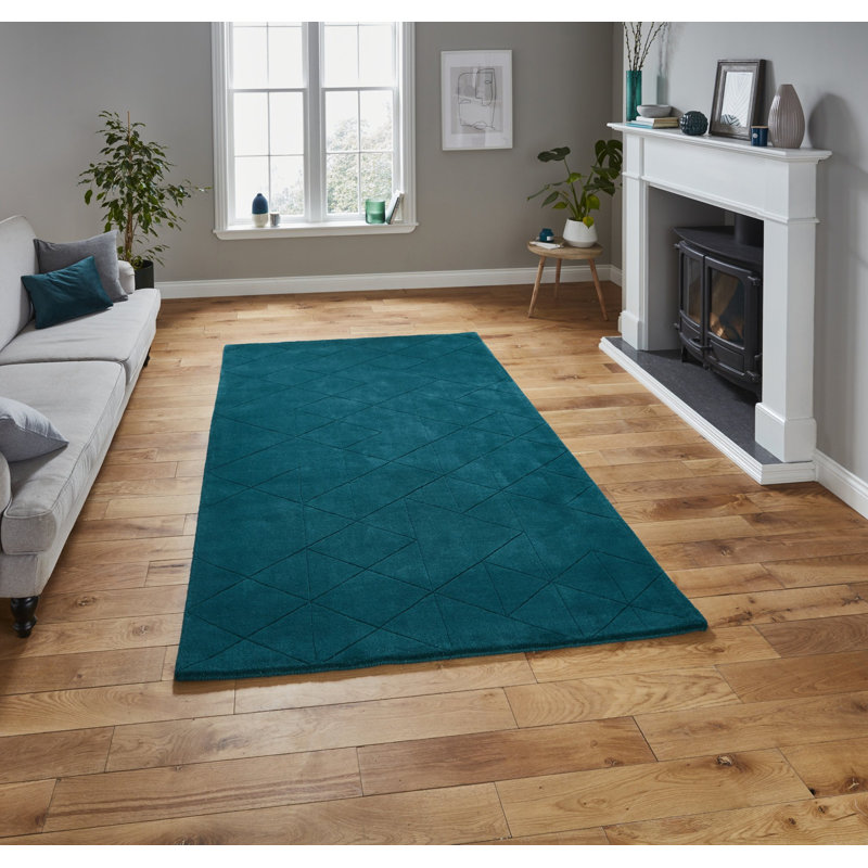 Tarentum area rug Hand Tufted Rectangle Dark Teal, Rectangle 150 x 230cm