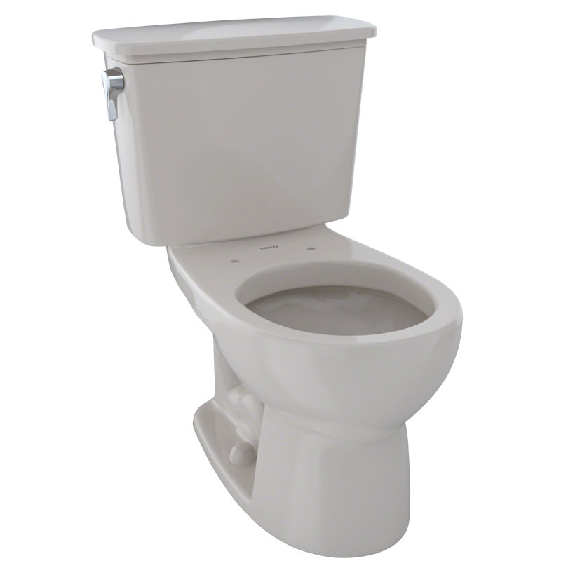 Toilette ronde transitionnelle deux pièces 1,28 GPF TOTO® Eco Drake®, beige Sedona, Beige Sedona, Côté gauche