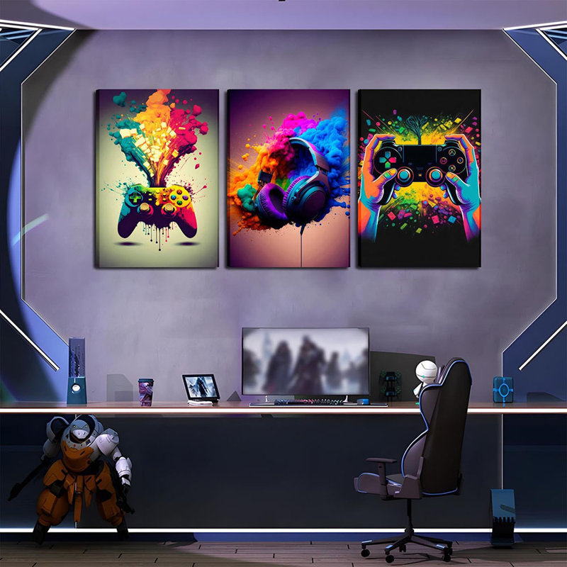 3 Piece Wrapped Canvas Print, 30 cm H x 40 cm W