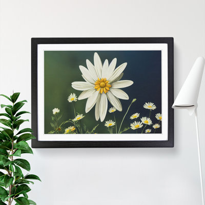 Sparkling Daisy Flowers - Framed Print