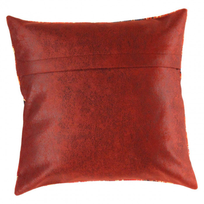 Throw Square Pillow Cover & Insert, Flush Orange/Black/Gold/Yellow/Red Floral