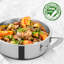Plat à sauter en acier inoxydable NutarlChef avec couvercle