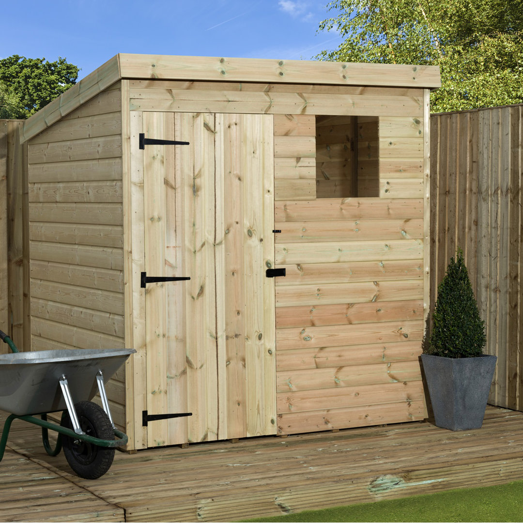 6 Ft. W x 3 Ft. D Shiplap Pent Wooden Shed