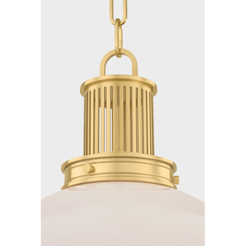 Whitfield Semi Flush, Antique Brass