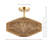 Loran Rattan Semi Flush Mount