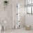 Urano Mirror Linen Cabinet, Four Interior  Shelves, Five External Shelves -White