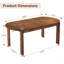 Bureau de direction ovale en bois 63 po, bureau d'ordinateur en bois massif Farmhouse