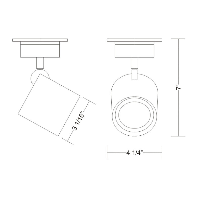 Kronn 1-Light Dimmable Spotlight, Chrome