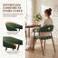 Chaises de salle à manger de style médiéval, chaises d'appoint rembourrées avec dossier incurvé et accoudoirs confortables-133689400