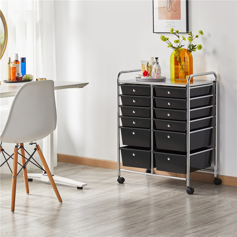 Lundys 12 Drawer Storage Drawer, Black