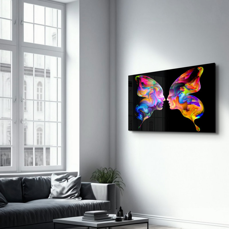 Peinture décorative en verre trempé