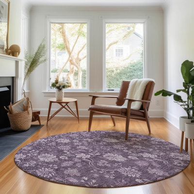 Premium Machine Washable Prisco Plum Rug