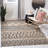 Heer Hand Loomed Jute/Cotton Chevron Rug in Natural/Charcoal-1594751398