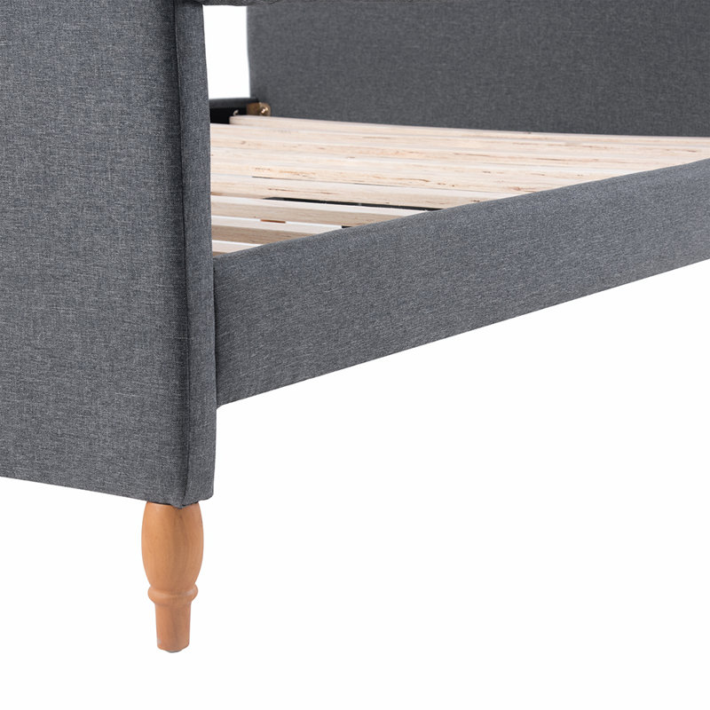 Lit plateforme tapissier Charletta