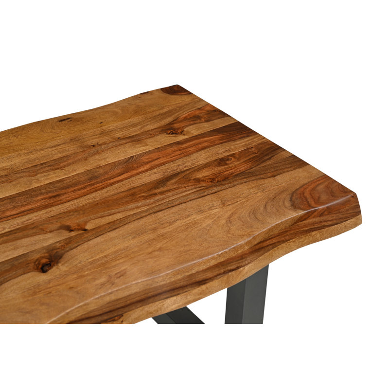 Table basse en bois avec structure en métal