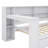 Streamlined Bed With Storage Racks, Drawers, Power Charging Outlet, LED Illumination, And Workstation-222025802-222025800