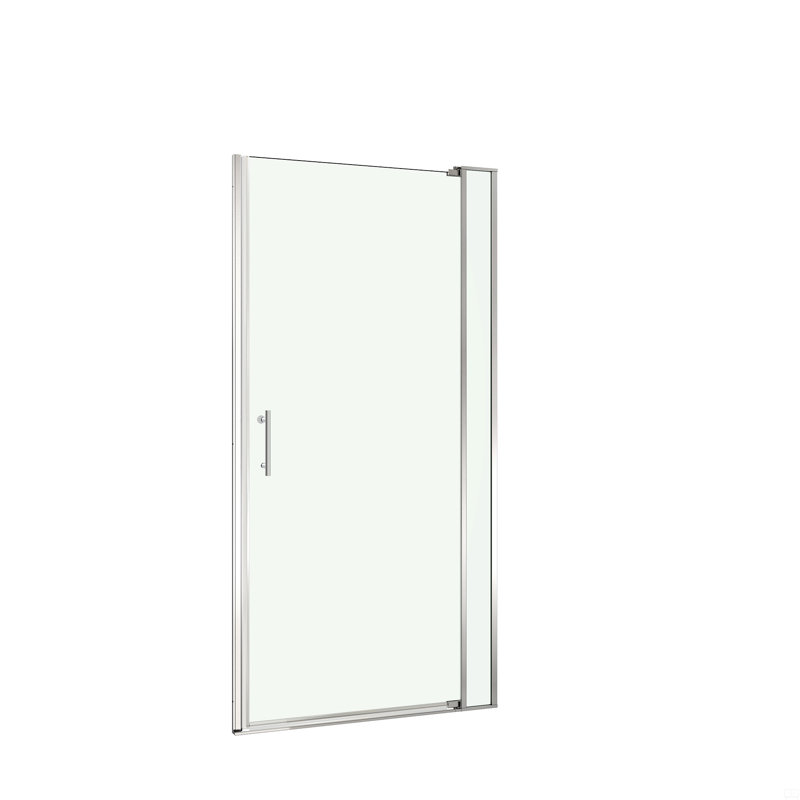 32-36"W X 72"H Left And Right Opening Universal Pivot Shower Door, Open Outside, With 1/4" And 5/16" Tempered Glass