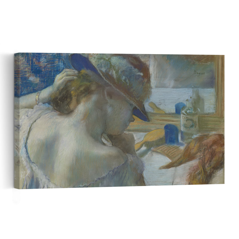 Devant l'estampe d'art mural abstrait contemporain de 1889, H 24 po x l 36 po