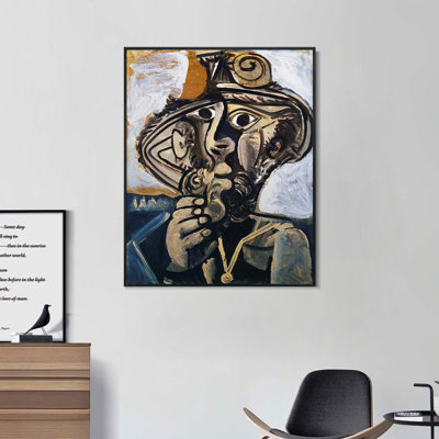 " 1971 Homme la Pipe (Pour Jacqueline) by Pablo Picasso " by Pablo Picasso Print