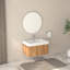 Meuble-lavabo mural 30 po avec lavabo, meuble-lavabo mural flottant avec finition intégrée