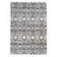 Tapis oriental noué à la main 8 pi 8 po x 12 pi 1 po noir en soie pure à motif fossile texturé