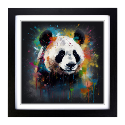 Panda - Single Picture Frame Print on Wood