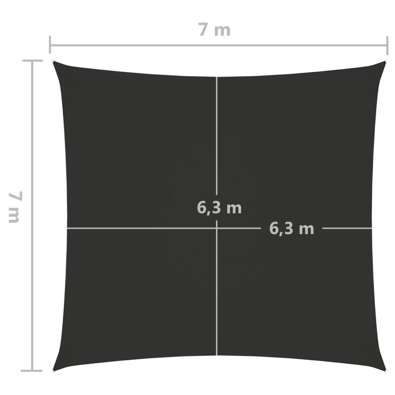 A30/*2m x 2m Rectangular Shade Sail, Anthracite