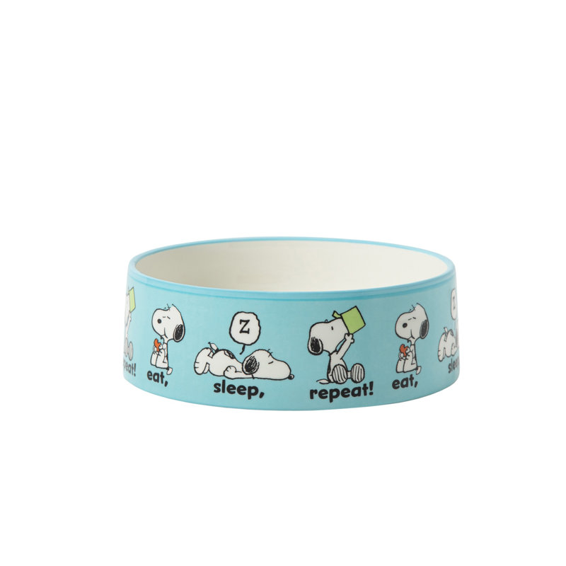Gamelle en céramique décorée de 20 cm (8 pouces) Peanuts Barks & Borough, Light Blue