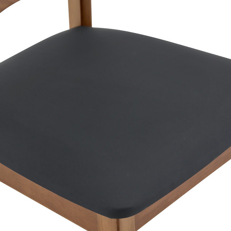 Ensemble de table à manger ronde extensible et chaises rembourrées, peu encombrant, 7 pièces : table, 6 chaises, Noir