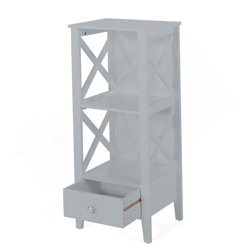 1 DRAWER STORAGE RACK, Gray