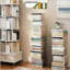 Bibliothèque rotative à 6 niveaux, bibliothèque pivotante à 360 ° avec roulettes, tour de bibliothèque rotative-1378018341-1378018346