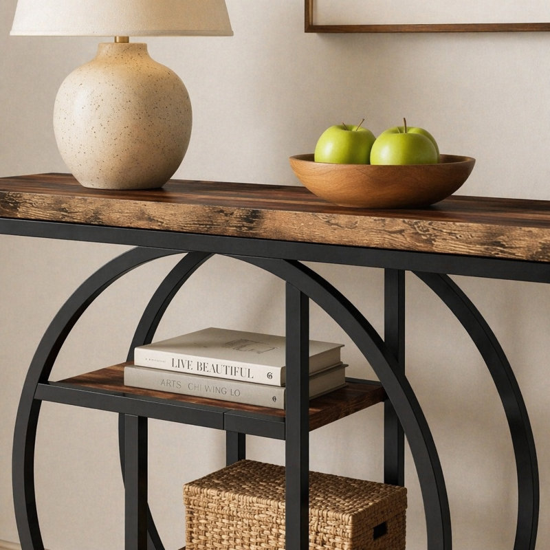 Table console 41,3 po, Brown, Brown, Brown