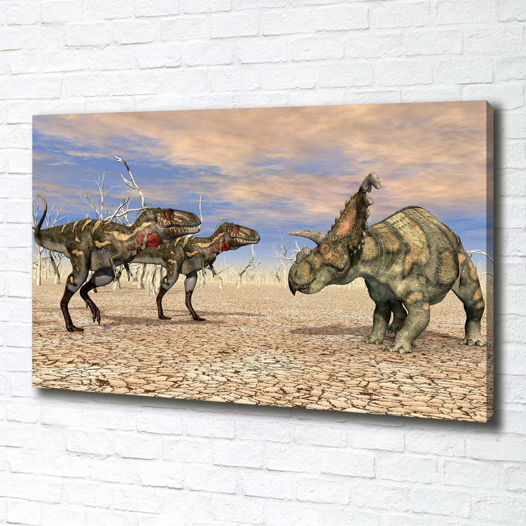 Leinwanddruck - Wandkunst - Drucke auf Leinwand - 100X70 Bild Bildthema: Dinosaurier