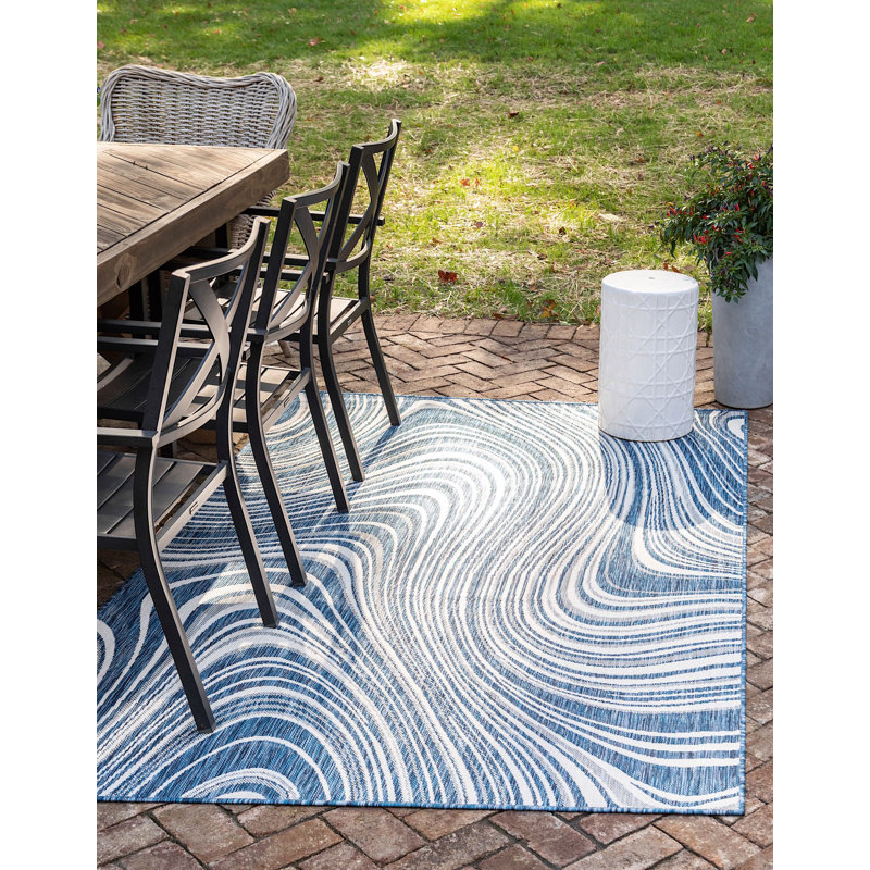 Tapis d'extérieur couleur iris couleur bord de lac, Rectangle 7 pi x 10 pi