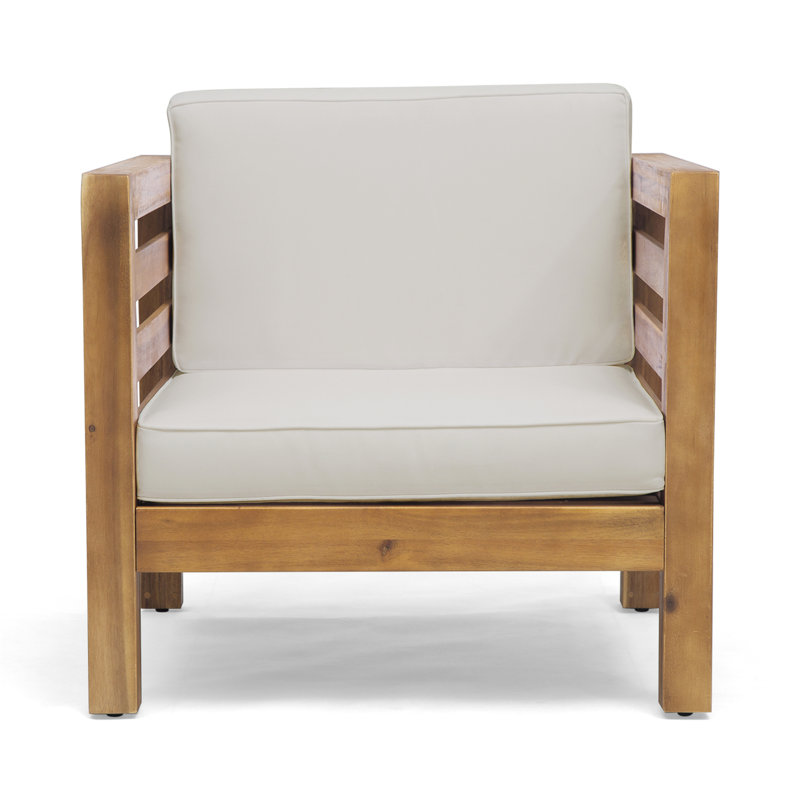 Fauteuil, fauteuil d'extérieur moderne, Beige, Brun