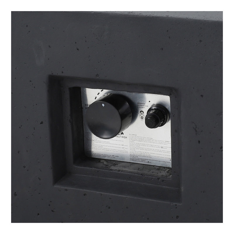 Réservoir de table d'extérieur 50 000 BTU, Noir