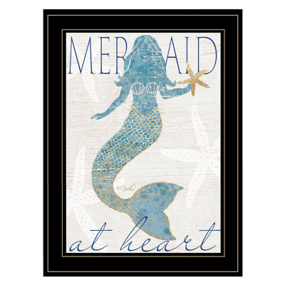 Mermaid at Heart Framed Wall Art for Living Room, Home Wall Décor by Kate Sherrill